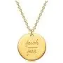 LUIWIN Inspirational Disc Necklace 14K Gold Plated Simple Engraved Hand Stamped Round Pendant Necklace Jewelry Gift for Women Girls 15 mm Disc,18'' + 2'' ext … LUIWIN Inspirational Disc Necklace 14K Gold Plated Simple Engraved Hand Stamped Round Pendant Necklace Jewelry Gift for Women Girls 15 mm Disc,18'' + 2'' ext …
