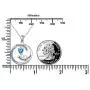 DAOSHANG 925 Sterling Silver 2 Stars Friendship Sister Round Pendant Necklace for Women, Best Friend Jewelry