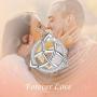 LOOVE Celtic Necklace for Women, Celtic Knot Necklace Sterling Silver Triquetra Pendant Good Luck Jewelry with 18'' Chain, Irish Gifts for Her