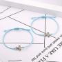 SUNSH 2Pcs Turtle Bracelets for Women Teen Girl Boy Kids Cute Handmade Adjustable String with Wish Message Card Inspirational Jewelry Couple Lover Boyfriend Girlfriend Mother Daughter Friendship Gifts