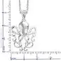 Shop LC Delivering Joy 925 Sterling Silver Stainless Steel Sea Lover Octopus Pendant with Necklace Women Jewelry for Gifts 20''