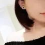 Arain Titanium Steel Stud earring Two Tone Round Black Disc Charm Dangle Drop Earrings Hypoallergenic Fashion Earrings for Women Girls Arain Titanium Steel Stud earring Two Tone Round Black Disc Charm Dangle Drop Earrings Hypoallergenic Fashion Earrings for Women Girls
