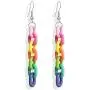 DAMLENG Funny Lightweight Resin Rainbow Chain Dangle Drop Earrings Fashion Unique Acrylic Cool Weird Transparent Color Earrings for Women Girls DAMLENG Funny Lightweight Resin Rainbow Chain Dangle Drop Earrings Fashion Unique Acrylic Cool Weird Transparent Color Earrings for Women Girls