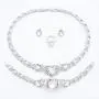 Giffor 002 Bracelets for Women Silver Plated Jewelry Sets Necklaces Stud Earrings Birthday Gifts Braclets