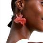 WPY Colorful Flower Floral Hoop Dangling Earrings
