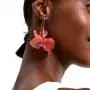 WPY Colorful Flower Floral Hoop Dangling Earrings