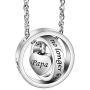 XIUDA No Longer by My Side,Forever in My Heart Carved Locket Cremation Urn Necklace for Dad, Mom,Grandma & Grandpa