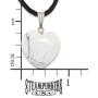Steampunkers USA Big Heart Collection - 20mm Classic Howlite White Grey - 20-22 inch Black Cord – Crystal Gemstone Carved Necklace Charm Handmade
