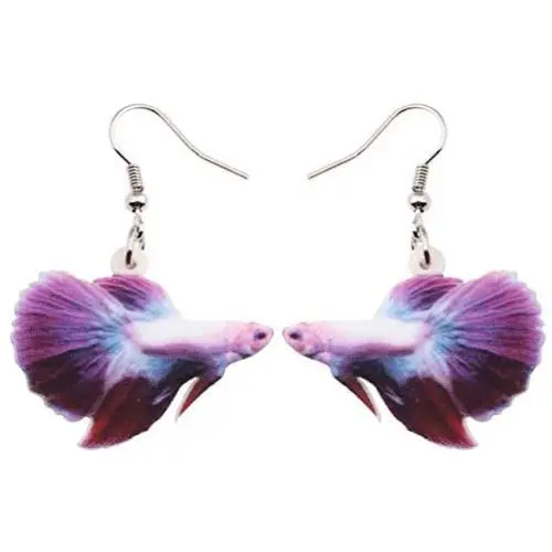 NEWEI Acrylic Floral Ocean Fish Earrings Big Dangle Drop Fashion Sea Animal Jewelry For Women Girl Gift Charm NEWEI Acrylic Floral Ocean Fish Earrings Big Dangle Drop Fashion Sea Animal Jewelry For Women Girl Gift Charm