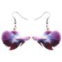 NEWEI Acrylic Floral Ocean Fish Earrings Big Dangle Drop Fashion Sea Animal Jewelry For Women Girl Gift Charm