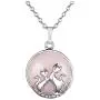Top Plaza Natural Rose Quartz Chakra Healing Crystals Round Gemstone Pendant Necklace Silver Cat Jewelry for Womens Girls Top Plaza Natural Rose Quartz Chakra Healing Crystals Round Gemstone Pendant Necklace Silver Cat Jewelry for Womens Girls