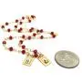 Scapular Gold Plated Necklace for Women''17 Inches'' Red Crystal Beads Chain Scapular Gold Plated Necklace for Women''17 Inches'' Red Crystal Beads Chain