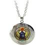 Egyptian Scarab Locket Necklace, Ancient Egypt Jewelry,Vintage Charm Glass Photo Jewelry