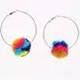 9 Pairs Pom Pom Earrings Big Circle Round Hoop Earrings Handmade Colourful Cotton Ball Dangle Earrings Thanksgiving Christmas Earrings Gifts For Women Girls Jewelry