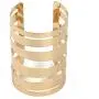 QTMY Alloy Metal Gold Hollow Hoop Open Cuff Wide Bracelet Bangle QTMY Alloy Metal Gold Hollow Hoop Open Cuff Wide Bracelet Bangle