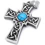 Gungneer Celtic Cross Pendant Necklace Stainless Steel Triquetra Talisman Irish Knot Jewelry Gift Men Women