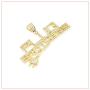 Nsitbbuery Hip Hop Night Club DJ Iced Out Letter Plug Pendant Stainless Steel Chain Necklace
