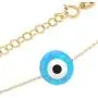 GELIN 14k Solid Gold Opal Evil Eye Bangle Bracelet | Evil Eye Jewelry for Women