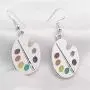 coadipress Unique Artist Paint Brush Earrings and Necklace Set for Women Girls Design Enamel Paint Palette Charm Earrings Colorful Painter Jewelry Gift Art Teacher Gifts coadipress Unique Artist Paint Brush Earrings and Necklace Set for Women Girls Design Enamel Paint Palette Charm Earrings Colorful Painter Jewelry Gift Art Teacher Gifts