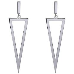 Womens Triangle Earrings Metal Hollow Geometric Triangle Dangle Drop Earrings Costume Jewelry