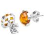 Amber Earrings Stud 925 Sterling Silver
