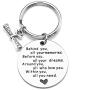 JOVIVI Personalized Custom Photo Engraved Text Birthday Graduation Gifts Keychain for Him/Her