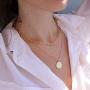 Turandoss Gold Paperclip Link Chain Necklace Bracelet Set, 14K Gold Plated Dainty Oval Link Chain Necklace Bracelet Anklet Paperclip Chain Gold Jewelry Set for Women Girls