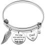 Memorial Bracelets Your Wings were Ready But My Heart was No in Memory of Loss of Mom Dad Grandma Grandpa Sympathy Gift Remembrance Jewelry
