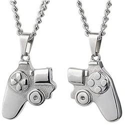 Wydmire Magnetic Couple Necklace, Matching Controller Necklaces for Couples, Him and Her, Boyfriend Girlfriend Jewelry