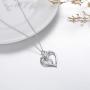 Infinity Cross Forever Love Heart Necklace Diamond Cut Round Austria Cubic Zirconia 925 Sterling Silver Fine Jewelry for Women Wedding Engagement Valentine Christmas Gift