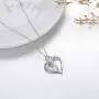 Infinity Cross Forever Love Heart Necklace Diamond Cut Round Austria Cubic Zirconia 925 Sterling Silver Fine Jewelry for Women Wedding Engagement Valentine Christmas Gift