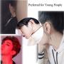 Men Feather Hoop Earrings Tassel Dangle Chain Punk Ear Studs Stainless Steel Silver Piercing Jewelry