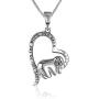 Grecia White Gold Plated Sloth Necklace for Women I Love You to The Moon and Back Love Heart Pendant Gift for Her, Jewelry for Girlfriend, Wife, Sister, Grandma, Mom