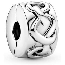 Pandora Jewelry Knotted Hearts Clip Sterling Silver Charm