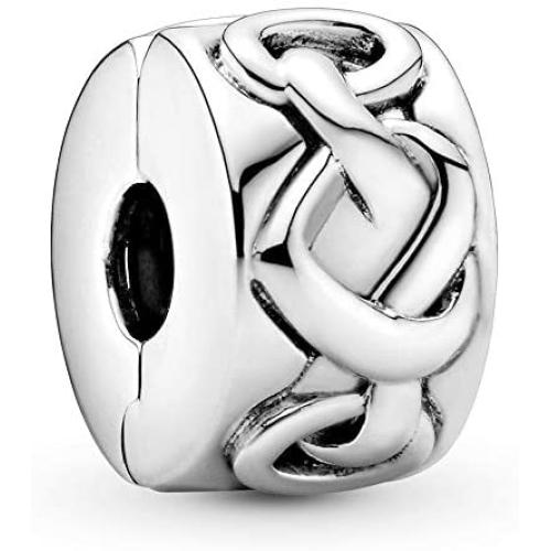 Pandora Jewelry Knotted Hearts Clip Sterling Silver Charm
