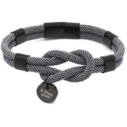 globi Paracord Braided Rope Bracelet for Men Women | Lightweight Nautical Unisex Cuff Bracelet with Stainless Steel Magnetic Clasp