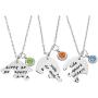 MJartoria BFF Neckalces for 3 Engraved Best Friend Neckalces Rhinestone Puzzle Split Heart Pendant Best Friends Forever Friendship Necklaces Set