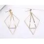Chargances Geometric Triangle Earring Metal Simple Drop Dangle Earrings Gold Bohemian Dangling Costume Earring For Women Girls Prom Birthday Party Gift Fashion Jewelry (gold)