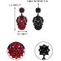 EVER FAITH Womens Marquise Austrian Crystal Art Deco Star Flower Cluster Prom Pierced Dangle Earrings
