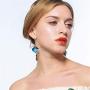 ONLYJUMP Flower Enamel Dangle Drop Earrings for Women Girls Vintage Boho Gold Plated Calla Lily Pearl Bud Perfect for Summer Beach Vacation