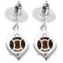 Shop LC Delivering Joy Round Tigers Eye Drop Solitaire Earrings 925 Sterling Silver Costume Stylish Prom Jewelry for Women Mothers Day Gifts