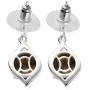Shop LC Delivering Joy Round Tigers Eye Drop Solitaire Earrings 925 Sterling Silver Costume Stylish Prom Jewelry for Women Mothers Day Gifts