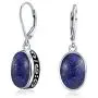 Boho Bali Indonesian Style Oval Leverback Drop Dangle Earrings For Women 925 Sterling Silver Semi Precious gemstone Birthstone Colors Boho Bali Indonesian Style Oval Leverback Drop Dangle Earrings For Women 925 Sterling Silver Semi Precious gemstone Birthstone Colors