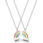 2 Pcs Rainbow Cloud Pendant Necklaces BFF Friendship Jewelry Gifts for Girls