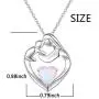 FLYOW 925 Sterling Silver White/Rose Gold Plated Mother and Child Lab Opal Heart Pendant Necklace for Women Mother Daughter, Adjustable Silver Chain 18+2 Inches New Mum Gifts FLYOW 925 Sterling Silver White/Rose Gold Plated Mother and Child Lab Opal Heart Pendant Necklace for Women Mother Daughter, Adjustable Silver Chain 18+2 Inches New Mum Gifts