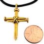 FORGIVEN JEWELRY Antique Nail Cross Necklace in Gold