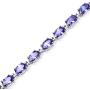 Johareez Tanzanite Bracelet - 9.68 Carat Natural Tanzanite Ovals Tennis Bracelet - Lavender Tanzanite Bracelet - December Birthstone - Tanzanite Birthstone