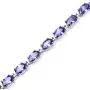 Johareez Tanzanite Bracelet - 9.68 Carat Natural Tanzanite Ovals Tennis Bracelet - Lavender Tanzanite Bracelet - December Birthstone - Tanzanite Birthstone