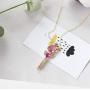 Bo Feng 3Pcs Cartoon Sailor Moon Pendant for Cosplay Women Girls Gifts Accessories Prop Tsukino Usagi Heart Shaped Necklace