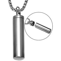 Jude Jewelers Stainless Steel Memorial Cremation Ash Urn Loved Ones Memory Pendant Necklace